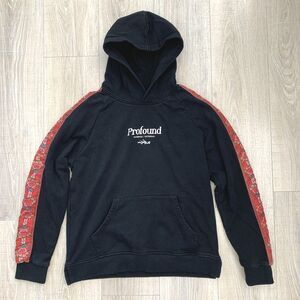 Profound Aesthetic Hoodie Pullover Hooded Sweatshirt Black Red Floral Men Size S